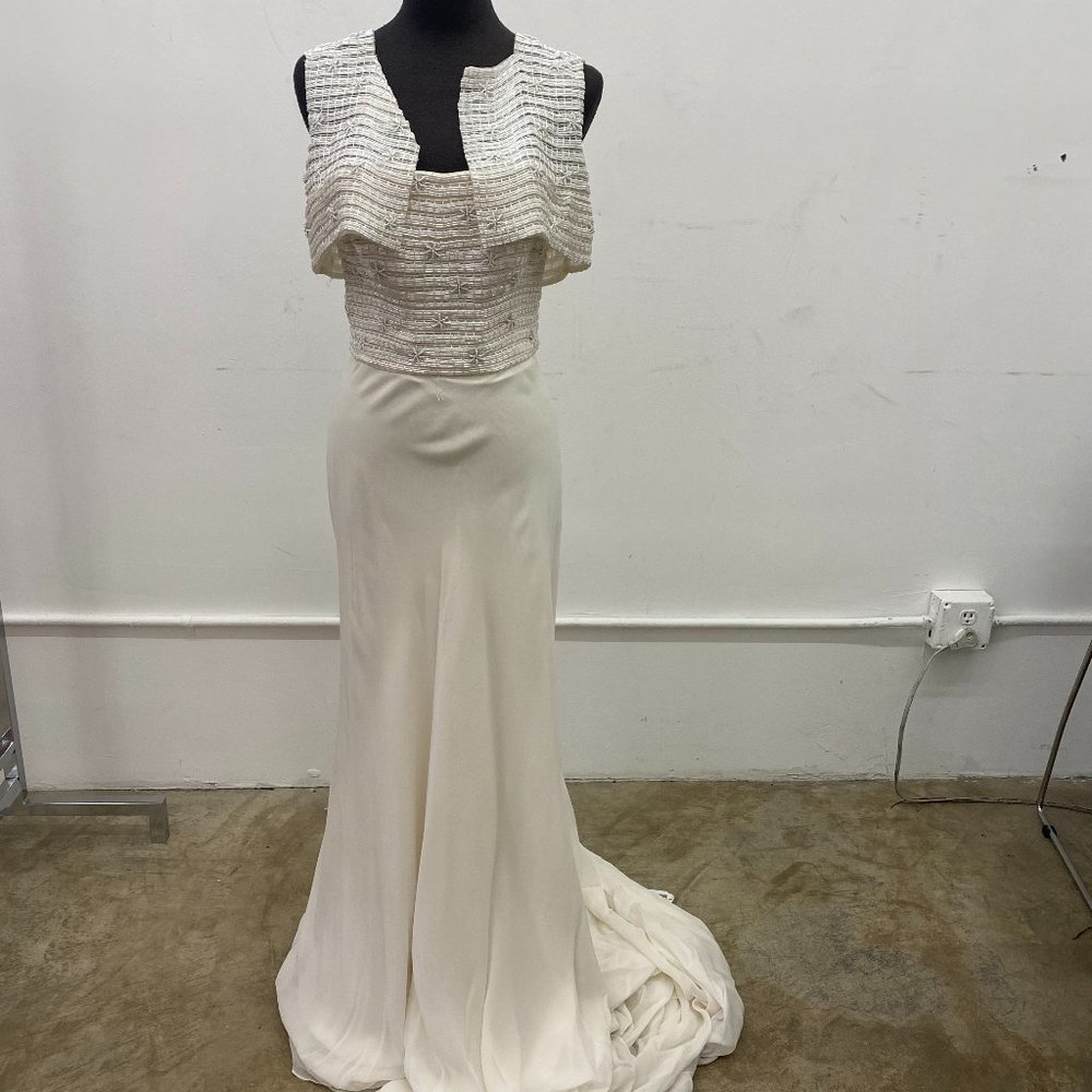 Strapless With Bugle Beads and Matching Vest